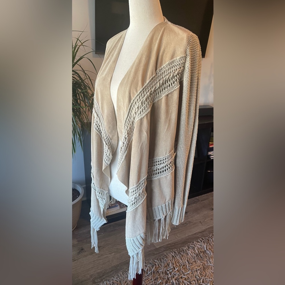 Inc Tan Knit Cardigan Sweater